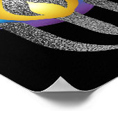 Stilisierte Unitäre Universalismus-Flammenkalice Poster (Ecke)