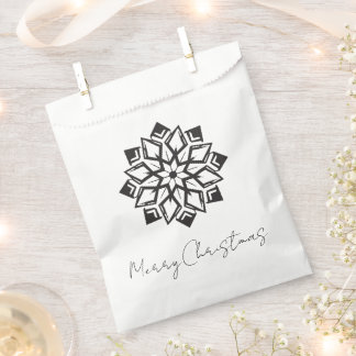 Stilisierte Vintage Fröhliche Weihnachten Schneefl Geschenktütchen