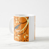 Stilisierte Vogelkunst - Nuthatch Kaffeetasse (Vorderseite Links)