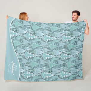 Stilisierte Weihnachtsbaumen an der Küste#6 ID1009 Fleecedecke