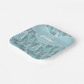 Stilisierte Weihnachtsbaumen an der Küste#6 ID1009 Pappteller (Gewinkelt)