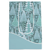 Stilisierte Weihnachtsbaumen an der Küste#6b ID100 Mittlere Geschenktüte (Rückseite)