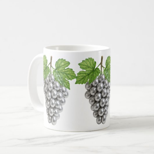 stilisierte Weintrauben Kaffeetasse (Vorderseite Links)