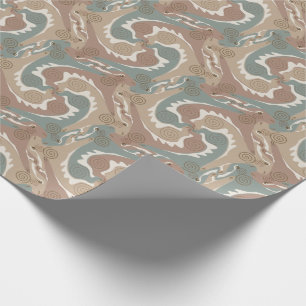 Stilisierte wirbelnde Hasen Tessellation 6 Verpack Geschenkpapier