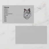 Stilisierte Wolf-Kopf-Visitenkarte Visitenkarte (Vorne/Hinten)