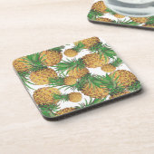 Stilisierte Yummy Pineapples Pattern Untersetzer (Linke Seite)