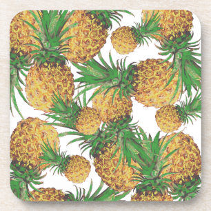 Stilisierte Yummy Pineapples Pattern Untersetzer