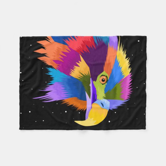 Stilisierter Adler-Pop Fleecedecke (Vorderseite (Horizontal))