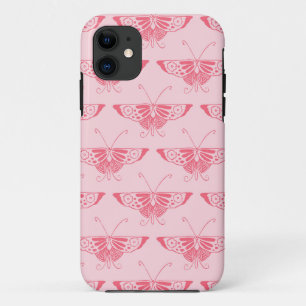 Stilisierter Art Deco Schmetterling - korallenrosa Case-Mate iPhone Hülle