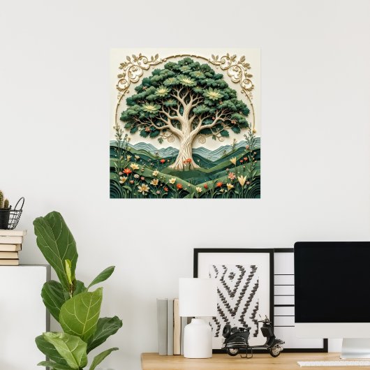 Stilisierter Baum #1 Poster (Heimbüro)