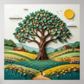 Stilisierter Baum #2 Poster (Vorne)