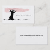 Stilisierter Baum blüht Visitenkarte (Vorne/Hinten)