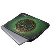 Stilisierter Baum Laptopschutzhülle (Vorne Knopf)