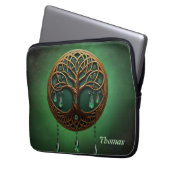 Stilisierter Baum Laptopschutzhülle (Vorderseite Links)