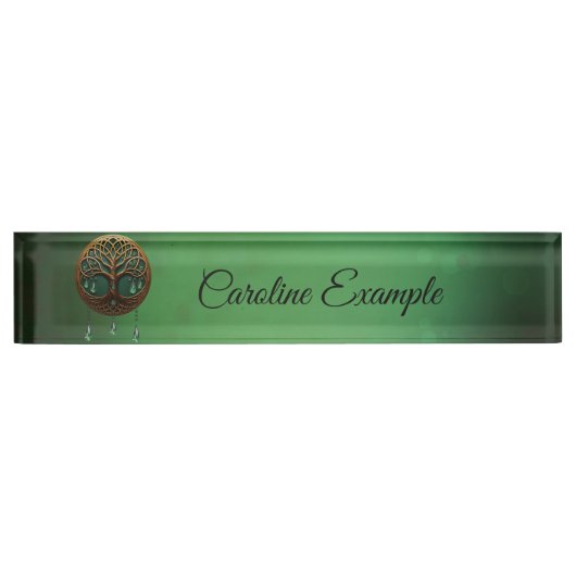 Stilisierter Baum Namensplakette (Vorderseite)