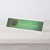 Stilisierter Baum Schreibtischnamensplakette (Vorderseite )