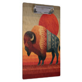 Stilisierter Bison mit indianischen Mustern  Klemmbrett (Rechts)