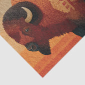 Stilisierter Bison mit indianischen Mustern Seidenpapier (Ausschnitt)