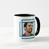 Stilisierter blauer Anker und Buchstabe M Tasse (VorderseiteRechts)