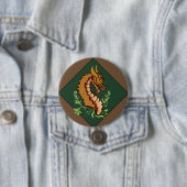 Stilisierter brauner Drache Button (Beispiel)
