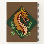 Stilisierter brauner Drache Notizblock (Rückseite)