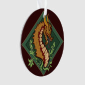Stilisierter brauner Drache Ornament (Vorderseite)