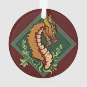 Stilisierter brauner Drache Ornament (Rückseite)