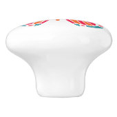 Stilisierter Butterfly-individuelle Name-Keramik Keramikknauf (Seitenansicht)