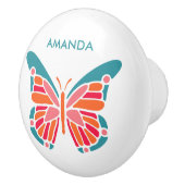 Stilisierter Butterfly-individuelle Name-Keramik Keramikknauf (Rechts)