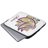 Stilisierter Butterfly-Individuelle Name Laptopschutzhülle (Vorne Knopf)