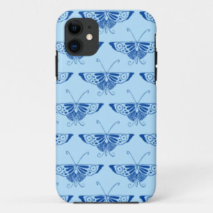 Stilisierter Deco-Schmetterling - kobaltblau und b Case-Mate iPhone Hülle