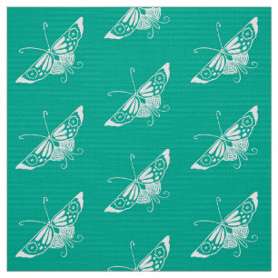 Stilisierter Deko Butterfly, Türkis Stoff