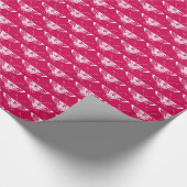 Stilisierter Deko-Schmetterling - fuchsienrosa Geschenkpapier (Ecke)