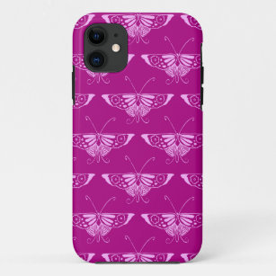 Stilisierter Deko-Schmetterling - Magenta und Rosa Case-Mate iPhone Hülle