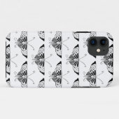 Stilisierter Deko-Schmetterling - weiß und schwarz Case-Mate iPhone Hülle (Rückseite (Horizontal))