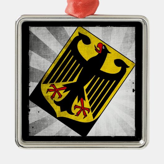 Stilisierter deutscher COA Ornament Aus Metall (Vorne)