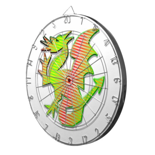 Stilisierter Drache Dartscheibe (Vorderseite rechts)