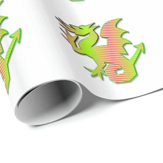 Stilisierter Drache Geschenkpapier (Rolleneckpunkt)