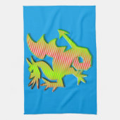 Stilisierter Drache Geschirrtuch (Vertikal)