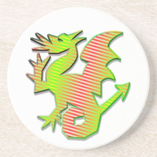 Stilisierter Drache Getränkeuntersetzer (Vorne)