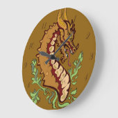 Stilisierter Drache Große Wanduhr (Winkel)