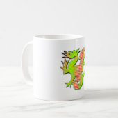 Stilisierter Drache Kaffeetasse (Vorderseite Links)