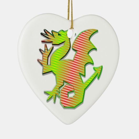 Stilisierter Drache Keramik Ornament (Rechts)