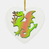 Stilisierter Drache Keramik Ornament (Vorne)