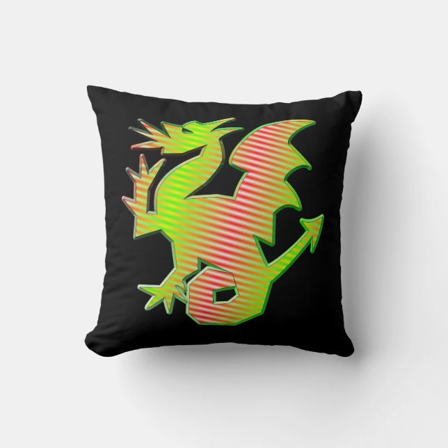 Stilisierter Drache Kissen (Vorderseite)