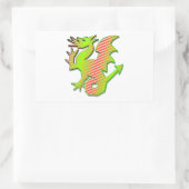 Stilisierter Drache Rechteckiger Aufkleber (Tasche)