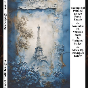 Stilisierter Eiffelturm Paris Collage FE1 Decoupag Seidenpapier