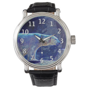 Stilisierter Eisbär Armbanduhr