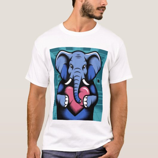 Stilisierter Elefant T-Shirt (Vorderseite)