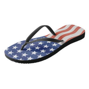 Stilisierter Entwurf der amerikanischen Flagge Badesandalen